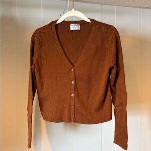 Old Navy Rust V-Neck Cardigan